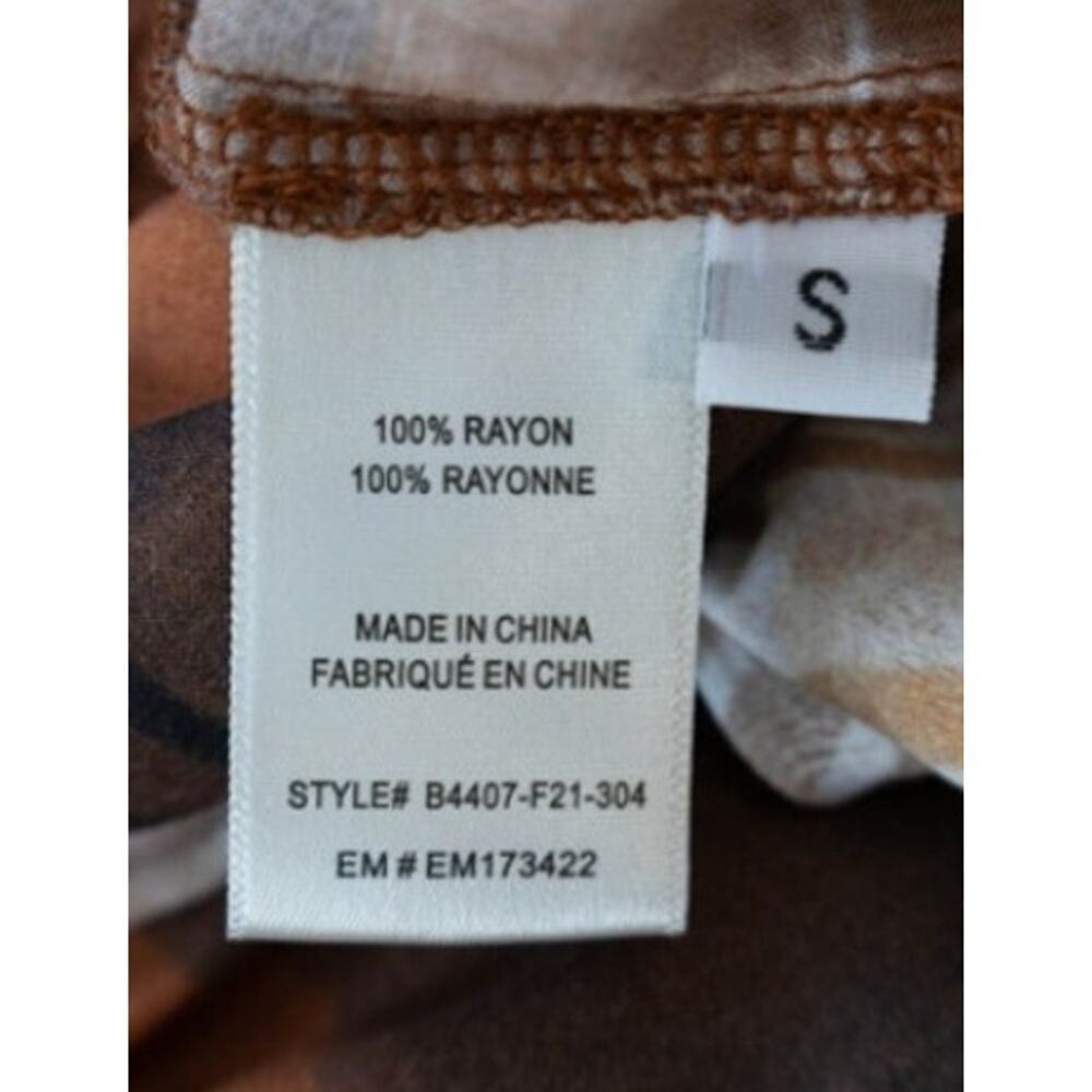 Bella Dahl Elastic Shirred Top Rust Colors Ladies… - image 4